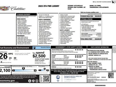 Used 2023 Cadillac XT4 Luxury w/ Driver Awareness Package FWD image 3