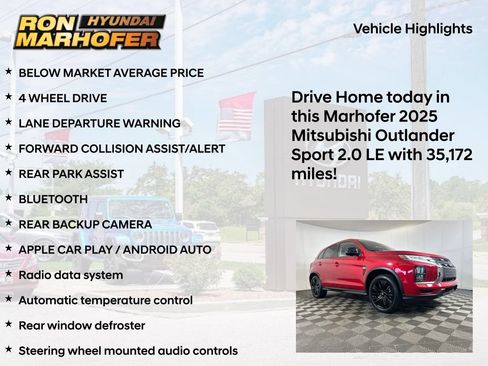 Used 2025 Mitsubishi Outlander Sport LE AWD/4WD image 13
