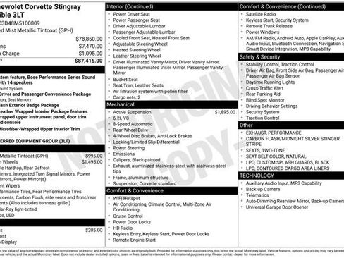 Used 2021 Chevrolet Corvette Stingray Premium Conv w/ 3LT RWD image 7