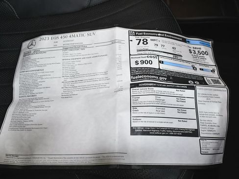 Used 2023 Mercedes-Benz EQS 450+ 4MATIC SUV w/ Pinnacle Trim Package image 68