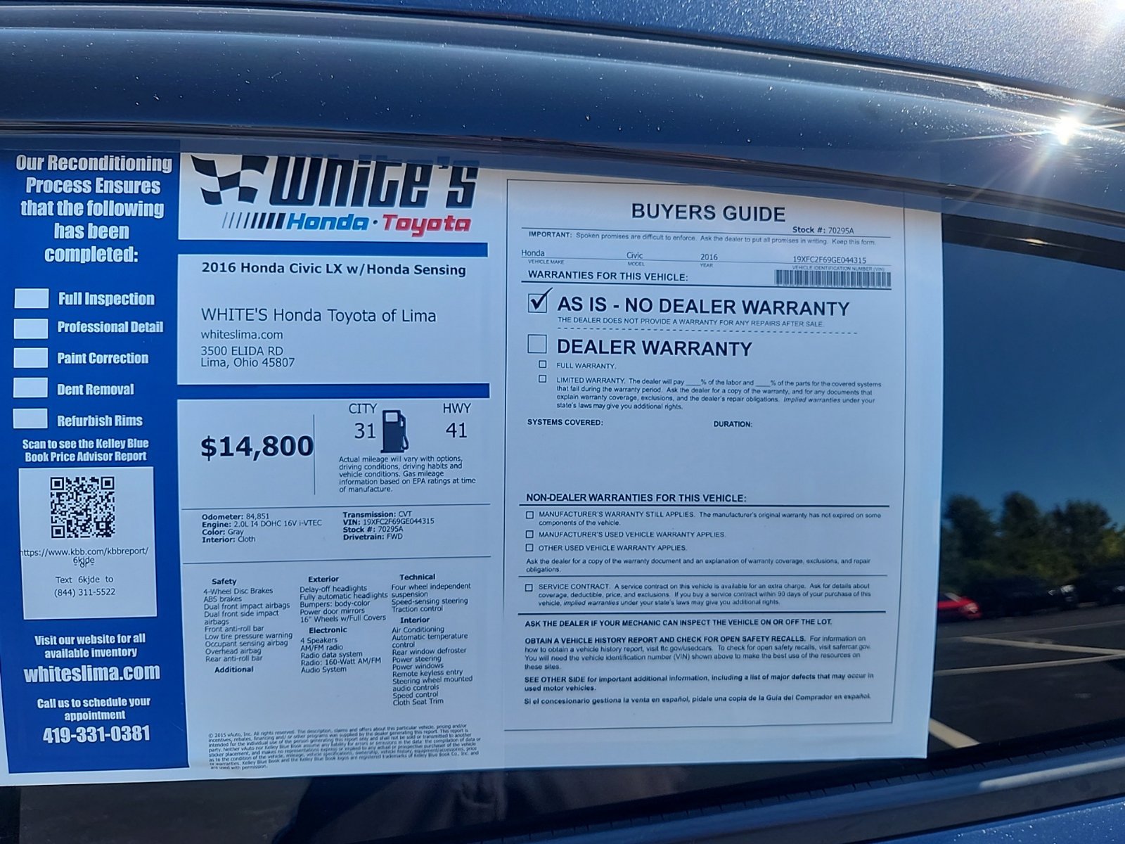 Used 2016 Honda Civic LX image 12