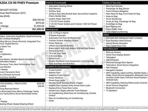 New 2026 MAZDA CX-90 Plug-In Hybrid w/ Premium Plus AWD/4WD image 6