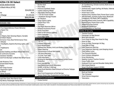 Used 2021 MAZDA CX-30 FWD 2.5 S w/ Select Package image 15