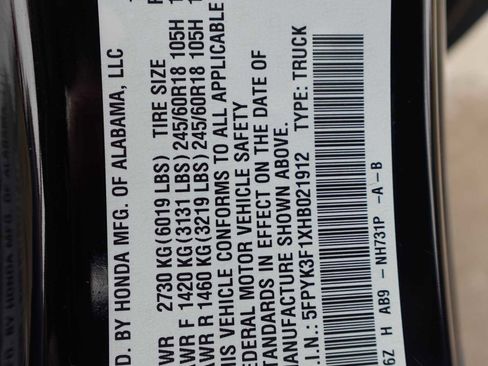 Certified 2017 Honda Ridgeline Sport image 29