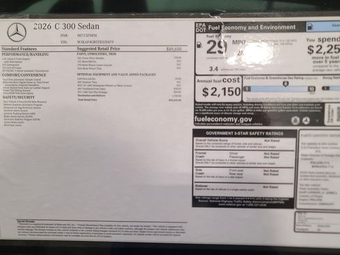 New 2026 Mercedes-Benz C 300 Sedan image 29