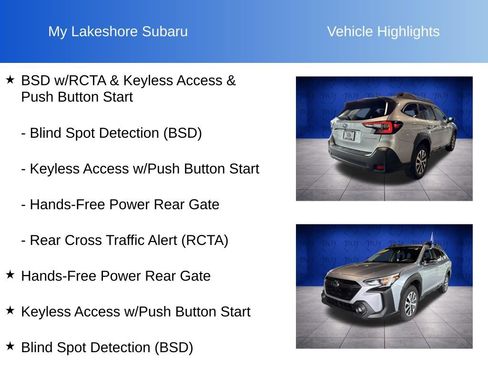 Certified 2025 Subaru Outback Premium w/ Popular Package #1A AWD/4WD image 7
