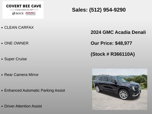 Used 2024 GMC Acadia Denali w/ Super Cruise Package AWD/4WD image 12