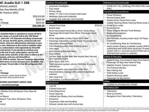 Used 2012 GMC Acadia SLE image 2