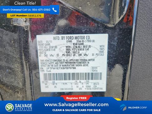 Used 2011 Ford F150 XLT w/ XLT Chrome Pkg AWD/4WD image 16