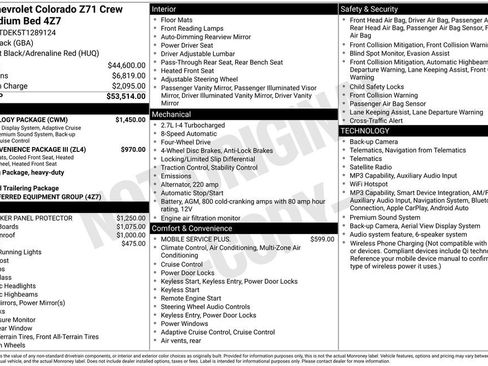 New 2026 Chevrolet Colorado Z71 w/ Technology Package AWD/4WD image 1