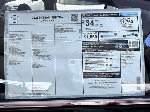 New 2025 Nissan Sentra SV image 19