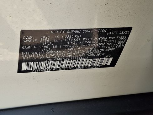 Certified 2025 Subaru Outback Touring XT AWD/4WD image 27