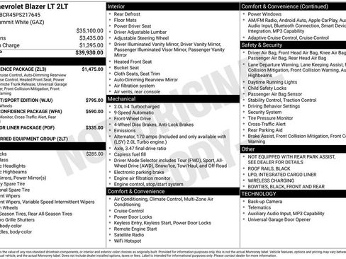 Used 2023 Chevrolet Blazer LT w/ Convenience Package FWD image 36