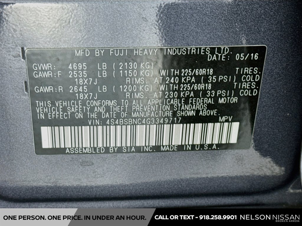 Used 2016 Subaru Outback 2.5i Limited AWD/4WD image 34