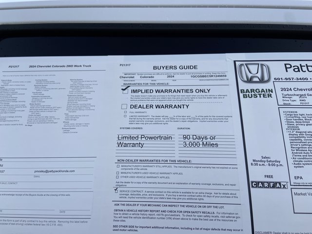 Used 2024 Chevrolet Colorado W/T RWD image 5