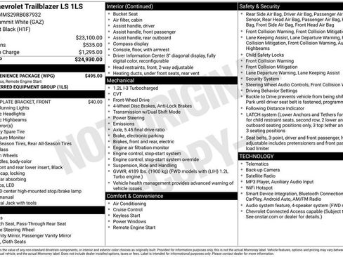 Used 2024 Chevrolet TrailBlazer LS w/ LS Convenience Package FWD image 11