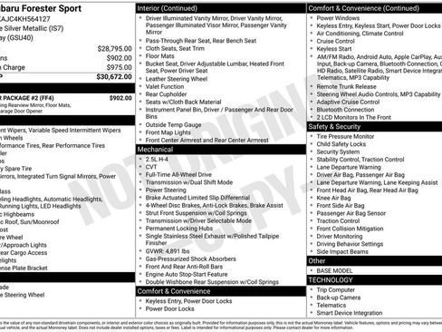 Used 2019 Subaru Forester Sport w/ Popular Package #2 image 7