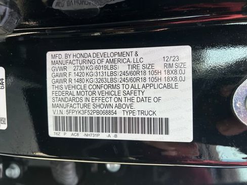 Used 2023 Honda Ridgeline RTL image 18