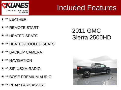 Used 2011 GMC Sierra 2500 Denali w/ Suspension Package, Off-Road AWD/4WD image 2