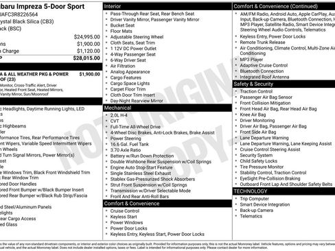 Certified 2024 Subaru Impreza 2.0i Sport image 33