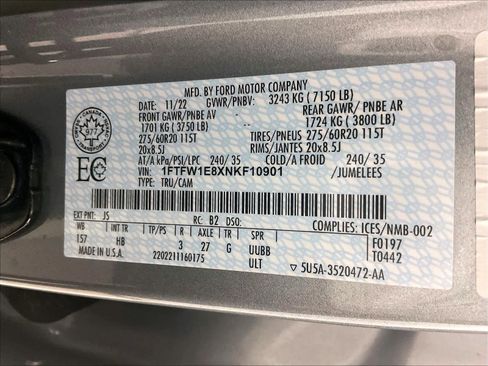 Used 2022 Ford F150 Lariat w/ Equipment Group 502A High image 74