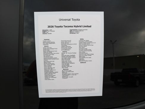 Certified 2026 Toyota Tacoma Limited AWD/4WD image 51
