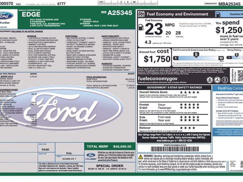 Used 2021 Ford Edge Titanium w/ Equipment Group 301A AWD/4WD image 22