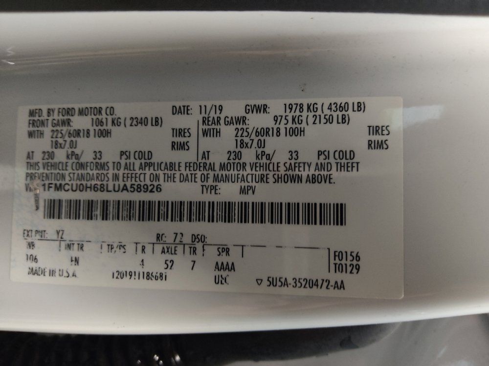 Used 2020 Ford Escape SEL FWD image 33
