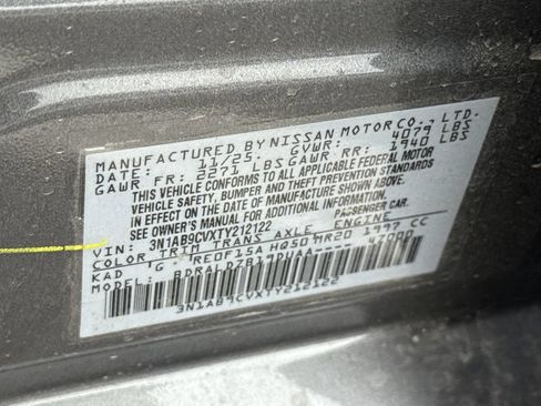 New 2026 Nissan Sentra SV w/ Floor Mat Package FWD image 11