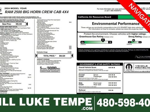 Used 2024 RAM 2500 Big Horn w/ Safety Group image 1