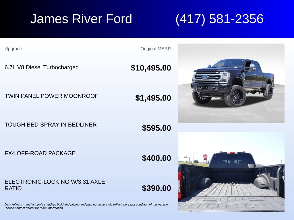 Used 2021 Ford F250 Platinum w/ FX4 Off-Road Package AWD/4WD image 5