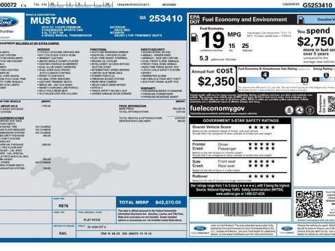 Used 2016 Ford Mustang GT Premium w/ Equipment Group 401A RWD image 2