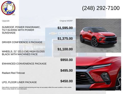New 2026 Chevrolet Blazer RS w/ Driver Confidence II Package FWD image 5