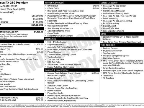 New 2026 Lexus RX 350 Premium w/ Convenience Package AWD/4WD image 4