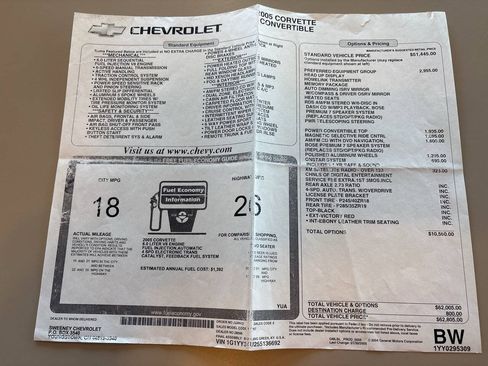 Used 2005 Chevrolet Corvette Convertible w/ Preferred Equipment Group RWD image 26