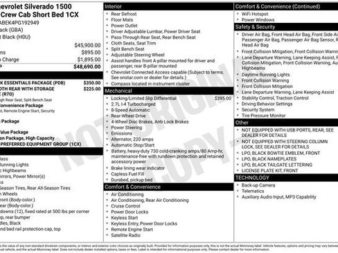 Used 2023 Chevrolet Silverado 1500 Custom w/ LPO, Dark Essentials Package image 28