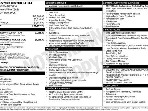 New 2026 Chevrolet Traverse LT w/ Midnight/Sport Edition AWD/4WD image 4