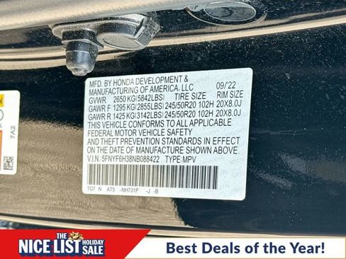 Certified 2022 Honda Pilot Sport image 31