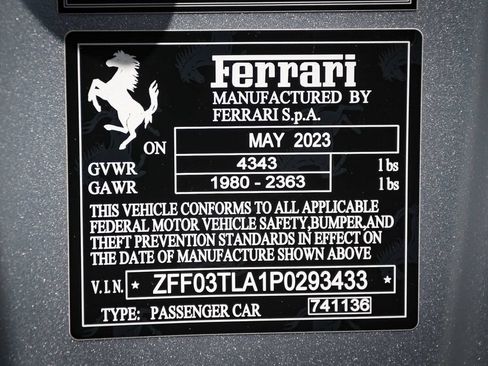 Certified 2023 Ferrari 812 Competizione RWD image 73