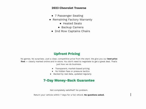 Used 2023 Chevrolet Traverse LT image 2