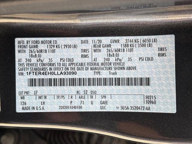 Used 2020 Ford Ranger XLT w/ Equipment Group 302A Luxury RWD image 26