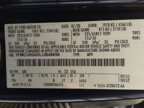 Used 2020 Ford Escape SE FWD image 33