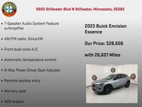 Used 2023 Buick Envision Essence w/ Sport Touring Package AWD/4WD image 15