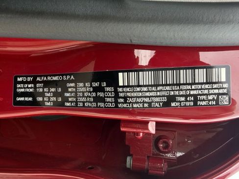 Used 2018 Alfa Romeo Stelvio Sport w/ Quick Order Package 22J Sport image 33