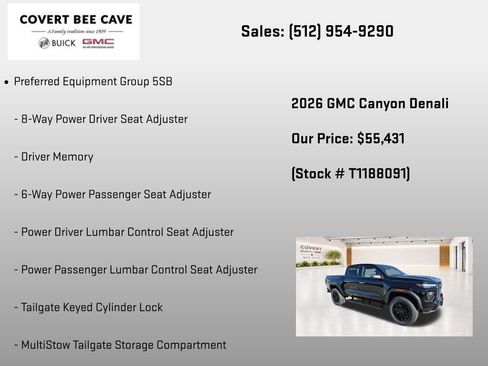 New 2026 GMC Canyon Denali w/ LPO, Denali Black Edition AWD/4WD image 7