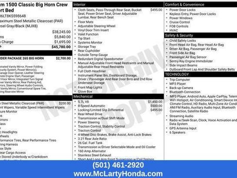 Used 2019 RAM 1500 Big Horn RWD image 15