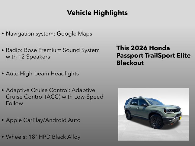 New 2026 Honda Passport TrailSport Elite image 5