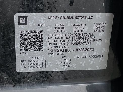Used 2018 Chevrolet Suburban LT AWD/4WD image 9