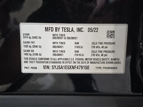 Used 2022 Tesla Model S AWD/4WD image 34