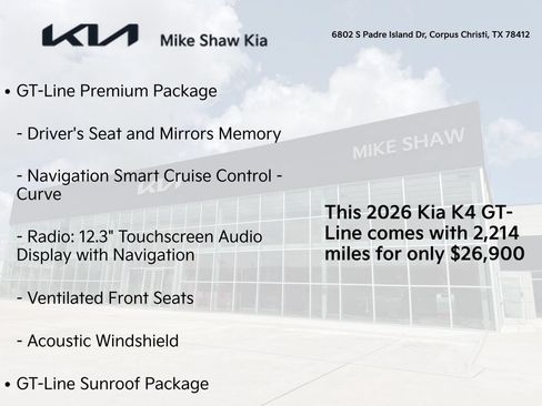 Certified 2026 Kia K4 GT-Line w/ GT-Line Premium Package FWD image 4